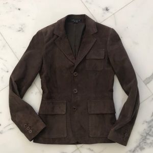 Theory gorgeous brown suede jacket